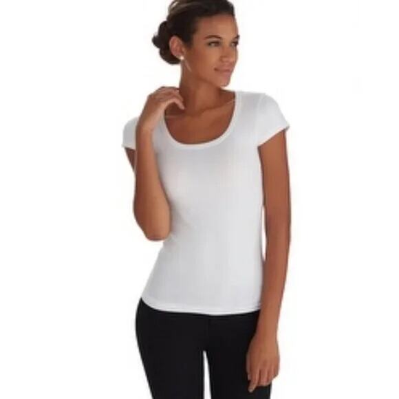 WHBM White Short Sleeve Essential Seamless Tee Size Small 🤍✨🤍 - Picture 1 of 8